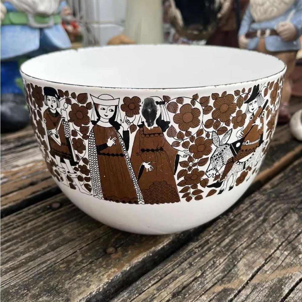 Kaj Franck Finel Arabia Bowl Enamel Man Woman Mid Century MCM Vintage 60s 70s